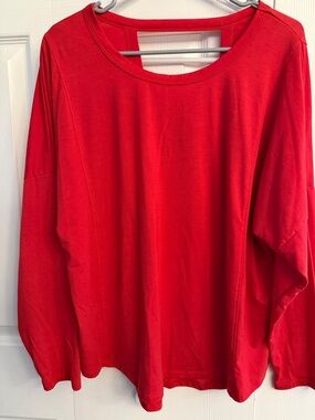 all in motion Red Long-Sleeve Crewneck Top